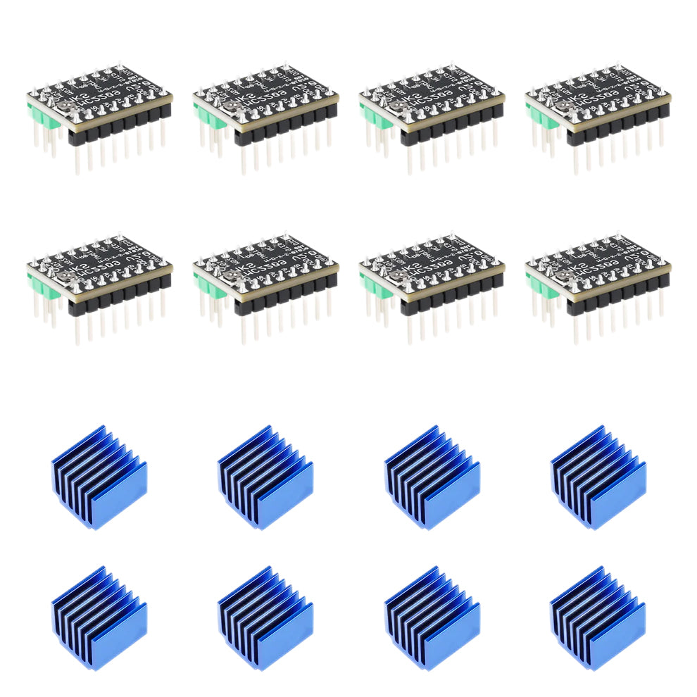 TMC2209 StepStick Stepper Motor Driver,  8PCS TMC2209 Mute Drive with Heat Sink For Reprap 3D Printer