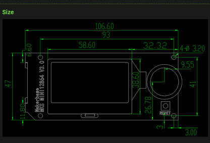 [MKS MINI12864 V3] LCD Smart Display Control Board Support SD Card Insertion (Front/Side Plug)