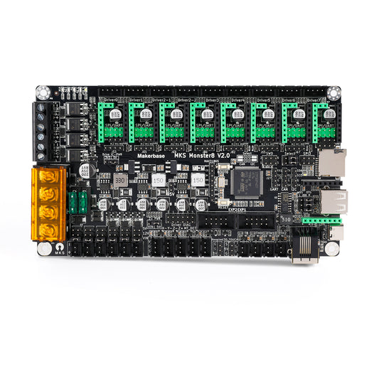 [MKS Monster8 V2] Upgrade 8 axis Motherboard, 32bit. Support Marlin 2.0 & Klipper Firmware 32bit Compatible with TMC2209